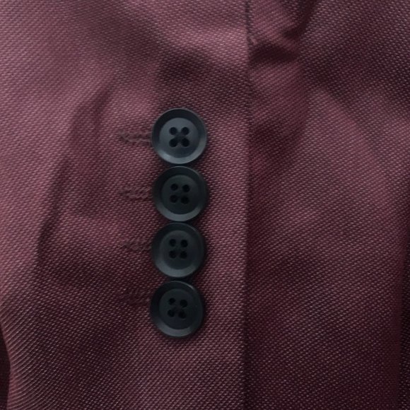 NEW JF J. FERRAR STRETCH SLIM FIT SUIT COOLMAX JACKET MEDIUM RED BIRDSEYE SMALL - Picture 5 of 10